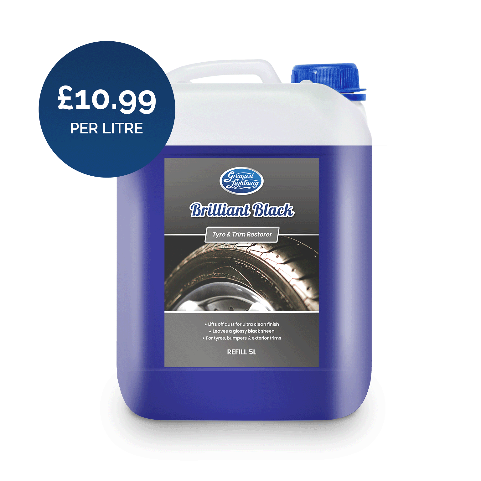 Brilliant Black 5L Refill Tyre & Trim Restorer