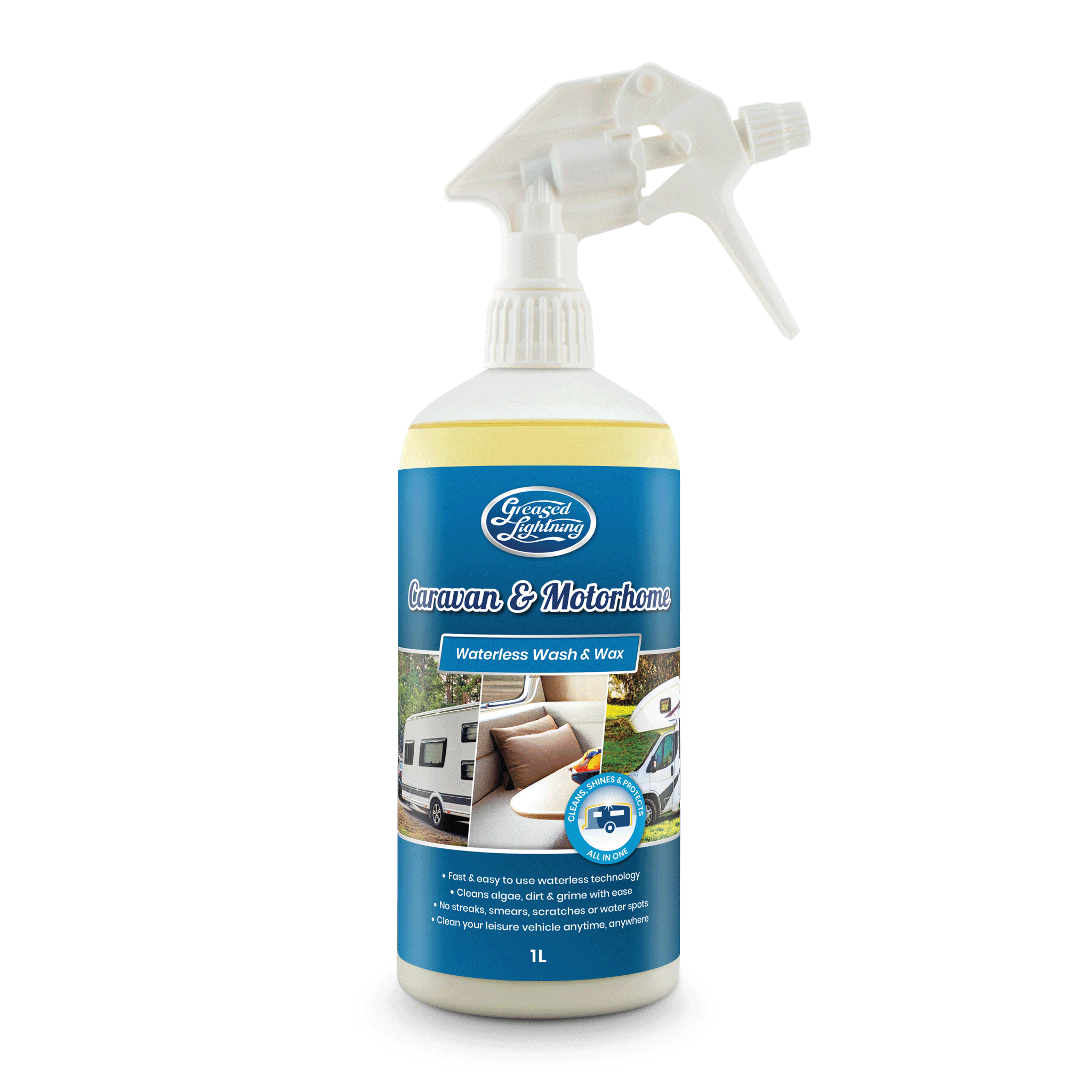 Caravan & Motorhome Waterless Wash & Wax 1Ltr