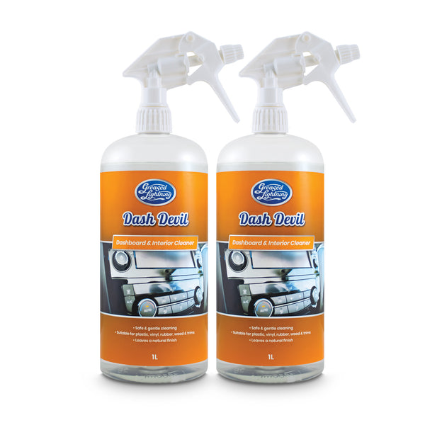 Greased Lightning Dash Devil - Interior Trim and Dash Cleaner Twin Pack - 2 x 1L