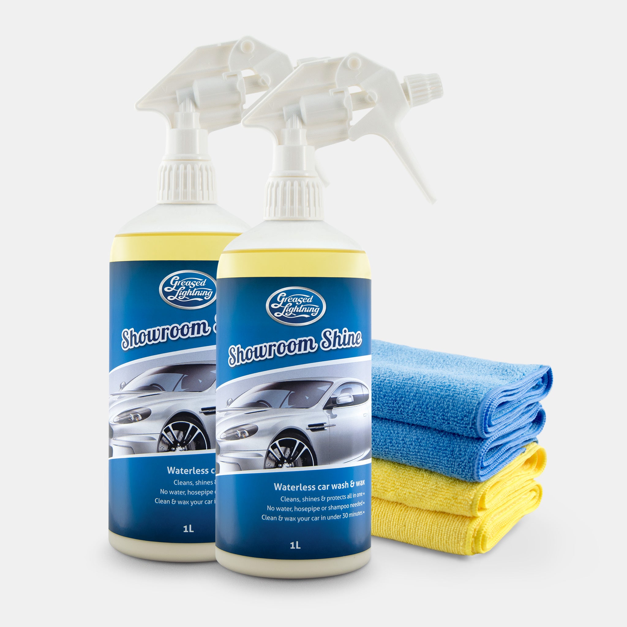 Showroom Shine Twin Pack and 4 Microfibre Cloths